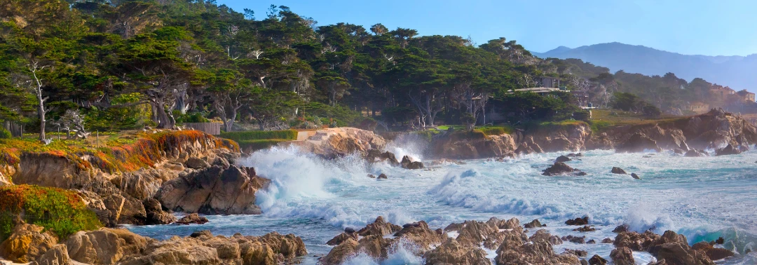 Beautiful costline view at Asilomar on coastal California's spectacular Monterey Peninsula